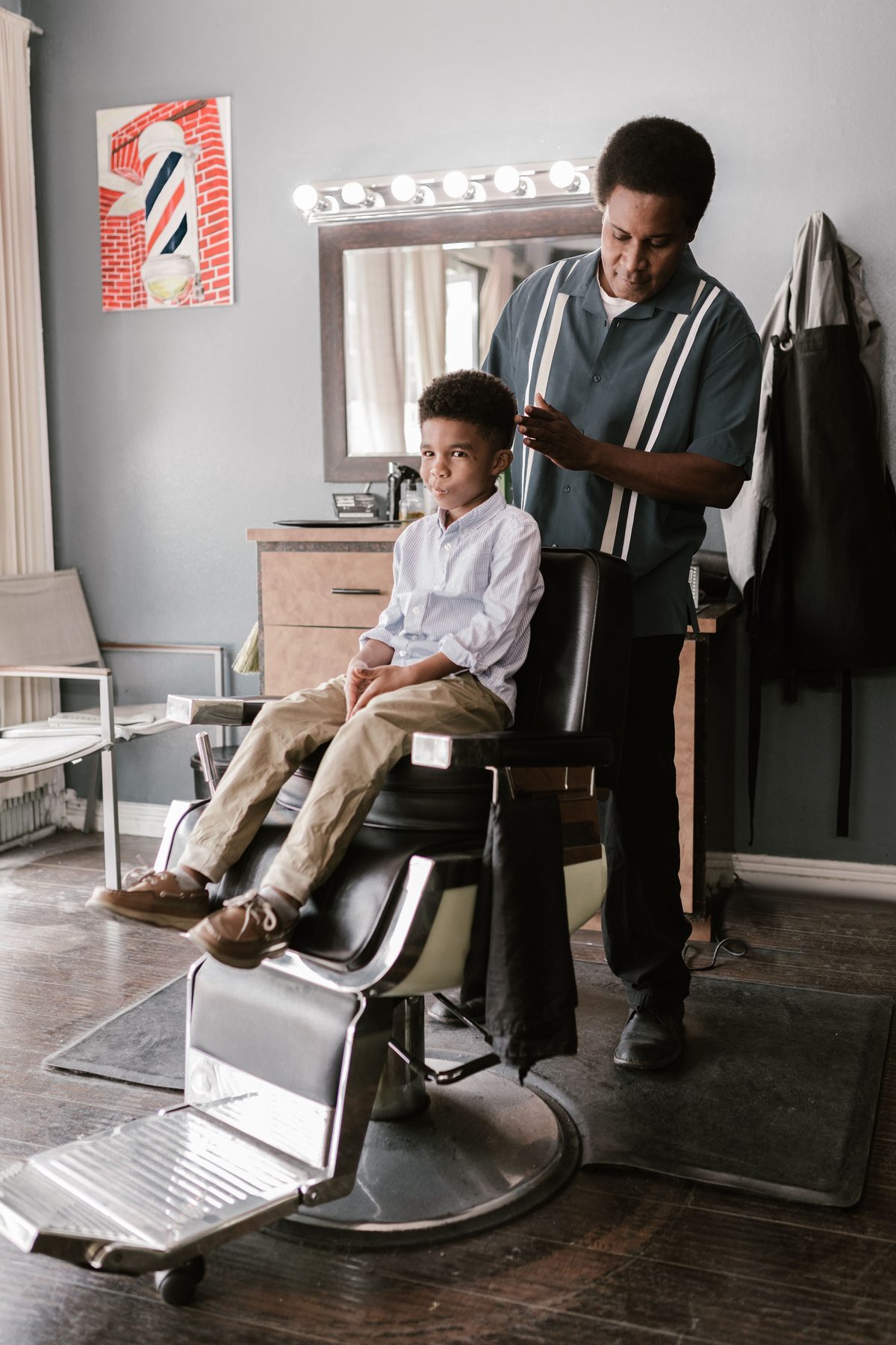 Classic trim in progress hairstyle shown on a boy under 12.