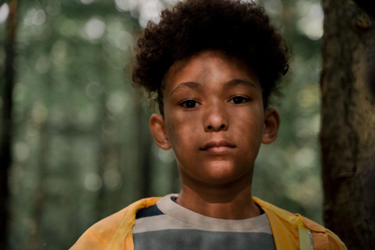 Forest mood portrait hairstyle shown on a teenager.