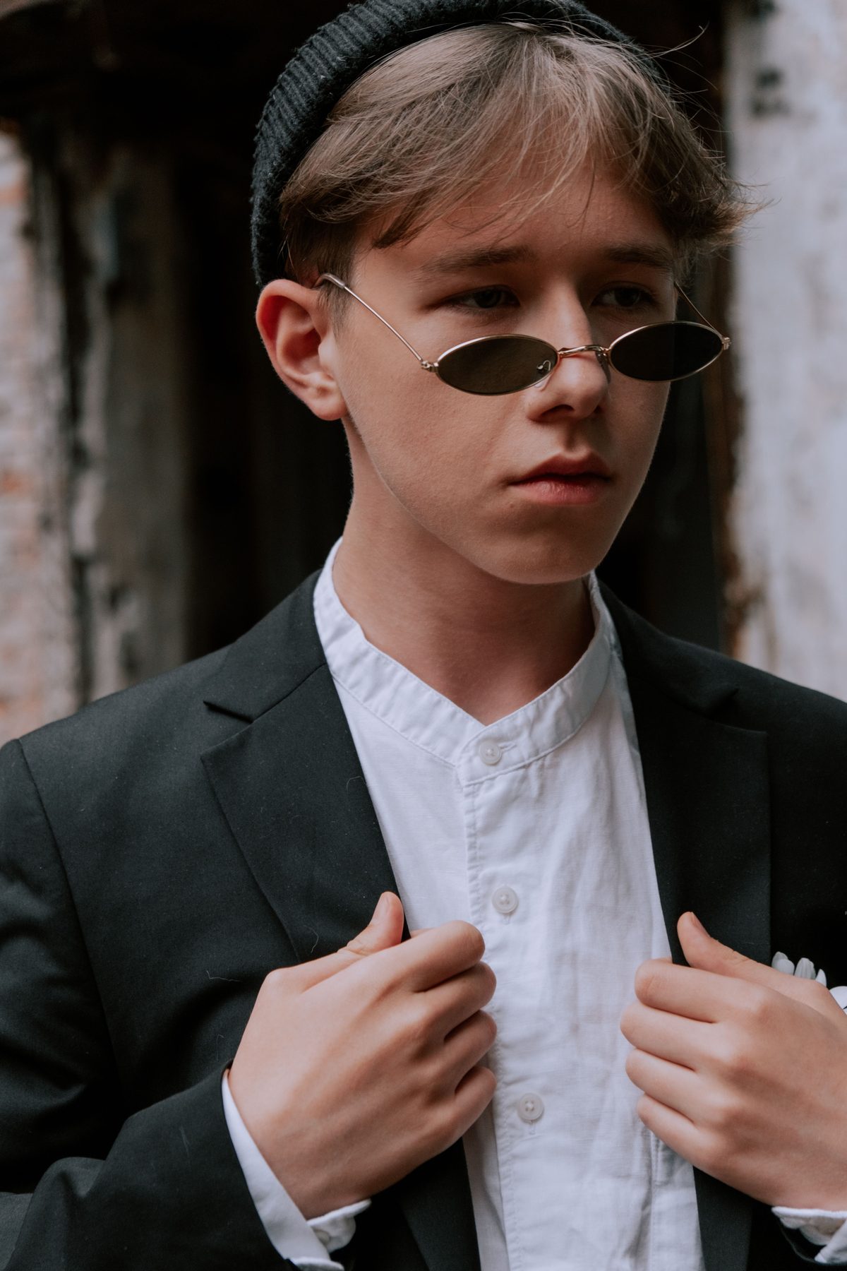 Young Suit Statement hairstyle shown on a teenager.