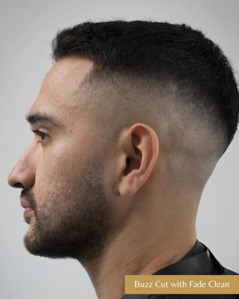 Essential Burst Fade haircut reference showing the high-contrast version
