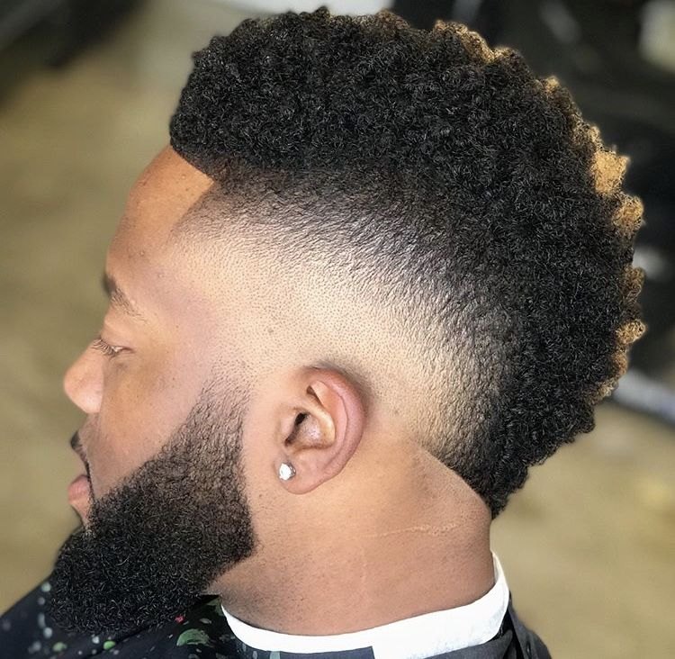 Mid Burst Fade haircut reference showing natural neckline