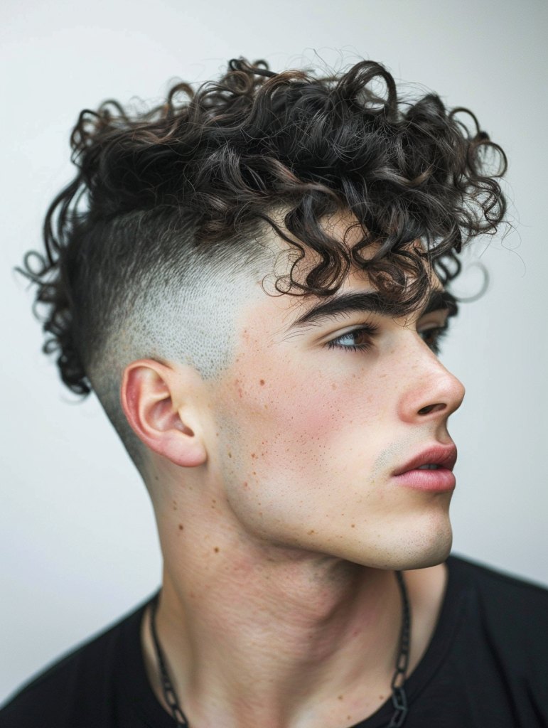 Mid Burst Fade haircut reference showing the low-profile arc
