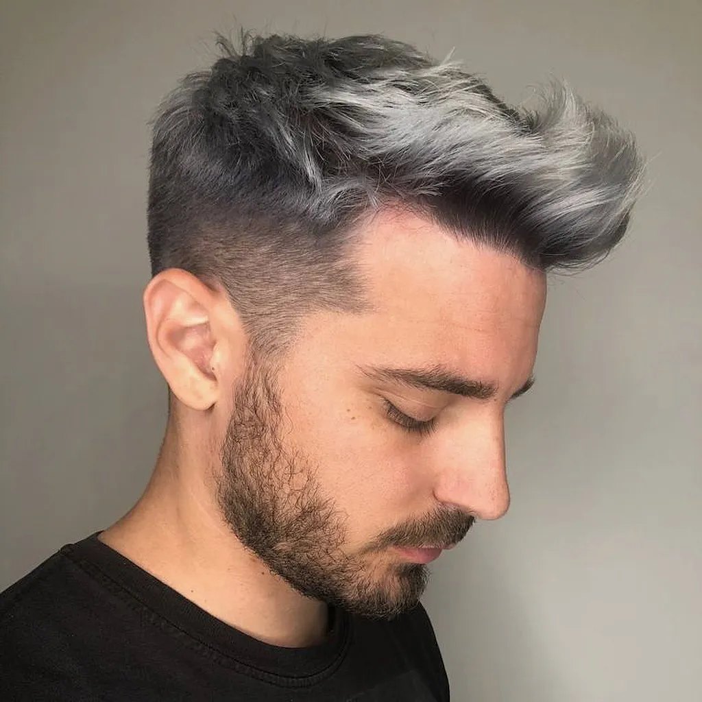 Essential Burst Fade haircut reference showing disconnected statement