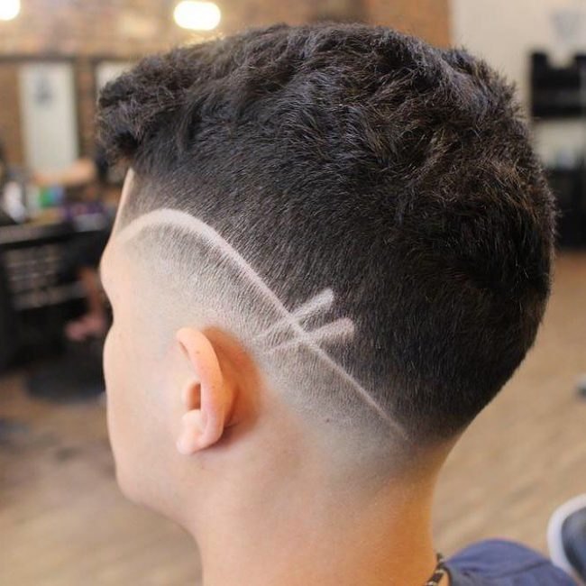 Mid Burst Fade haircut reference showing the clean mid burst
