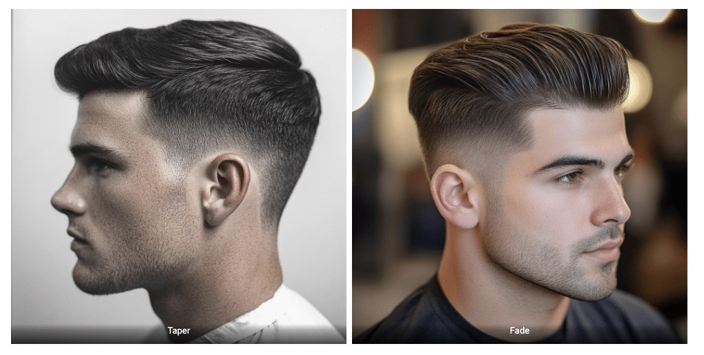 Side-by-side profiles showing different fade heights and retained side weight.