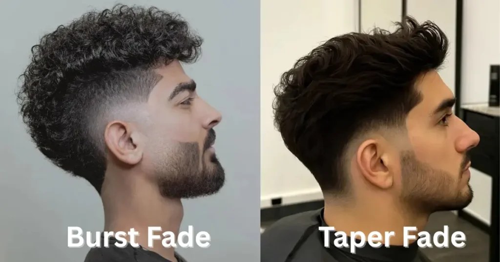 Labeled profiles highlighting where a burst and taper remove weight.