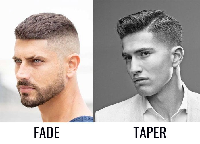 Profile pair showing a localized taper beside a broader faded side.