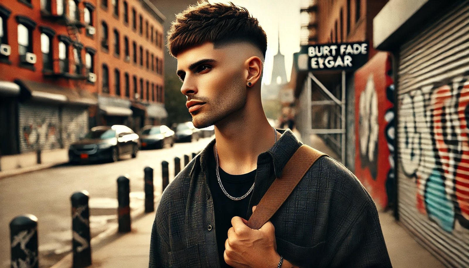 Burst Fade Mohawk haircut reference showing the clean mid burst