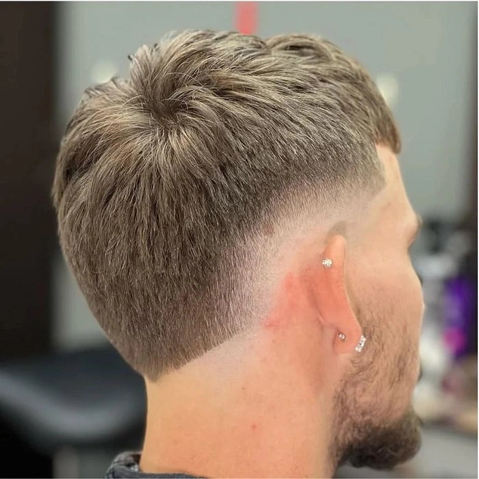 Burst fade straight hair reference