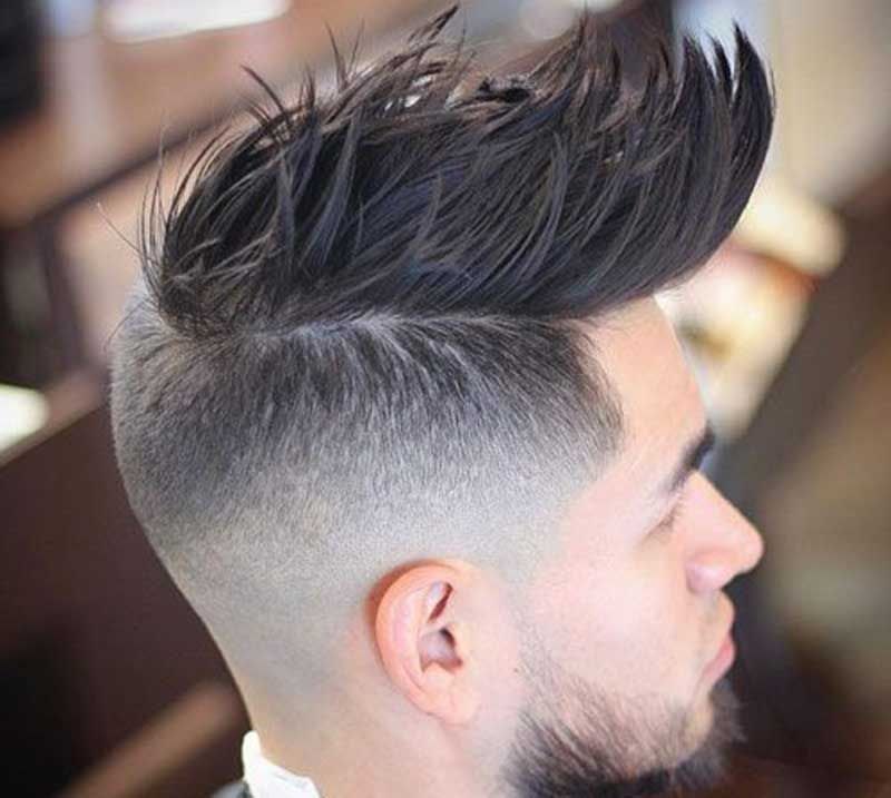 Burst Fade for Thick Hair haircut reference showing the low-profile arc