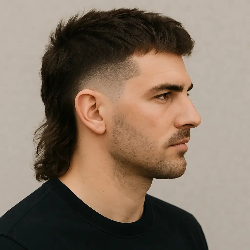 Burst Fade for Fine Hair haircut reference showing disconnected statement