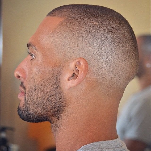 Burst fade buzz cut side profile reference